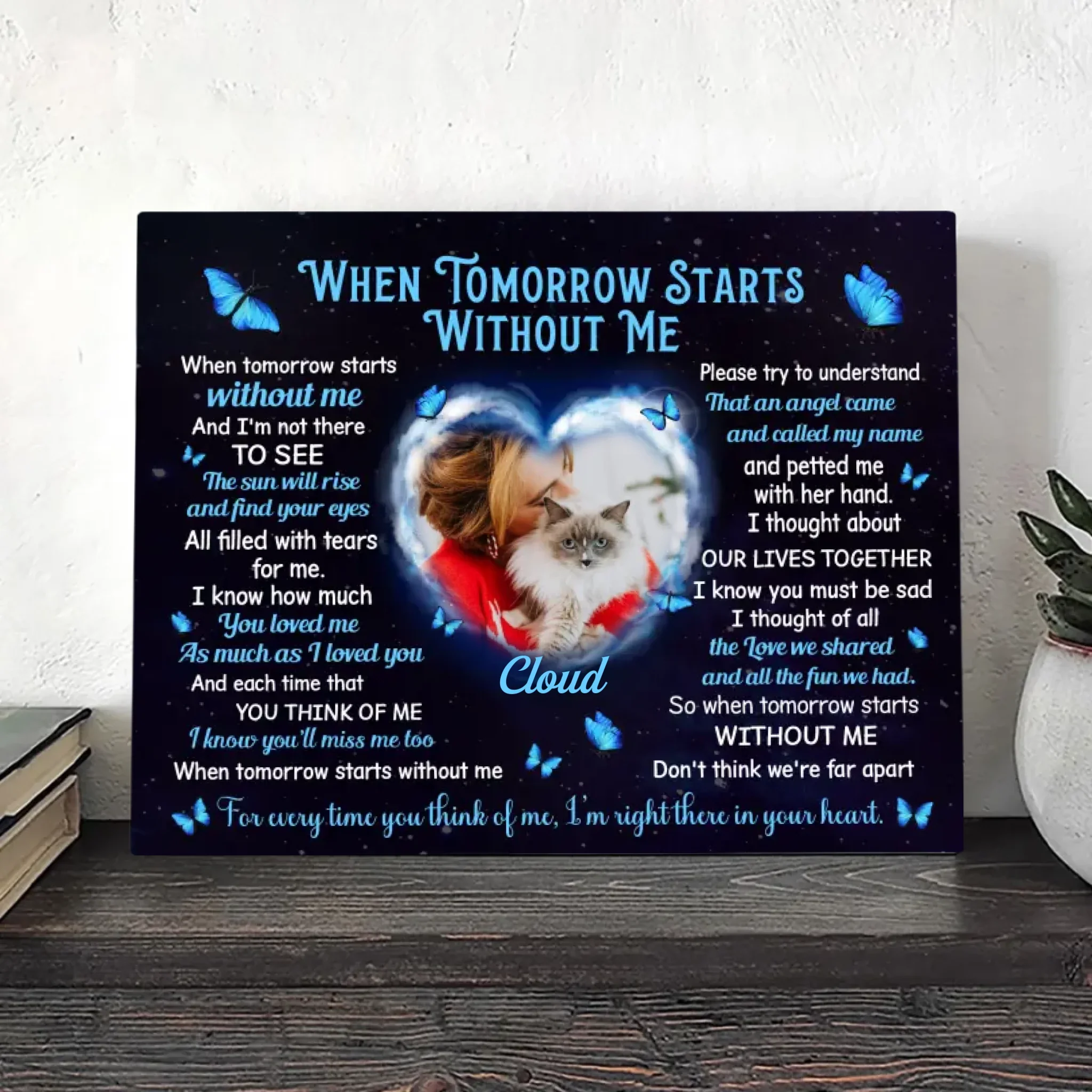 When Tomorrow Starts Without Me Cat Poem – Cat Memorial Gift Ideas