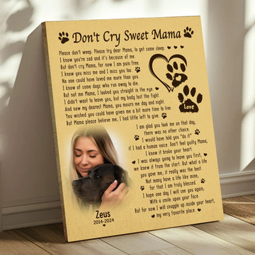 Don't Cry Sweet Mama Poem