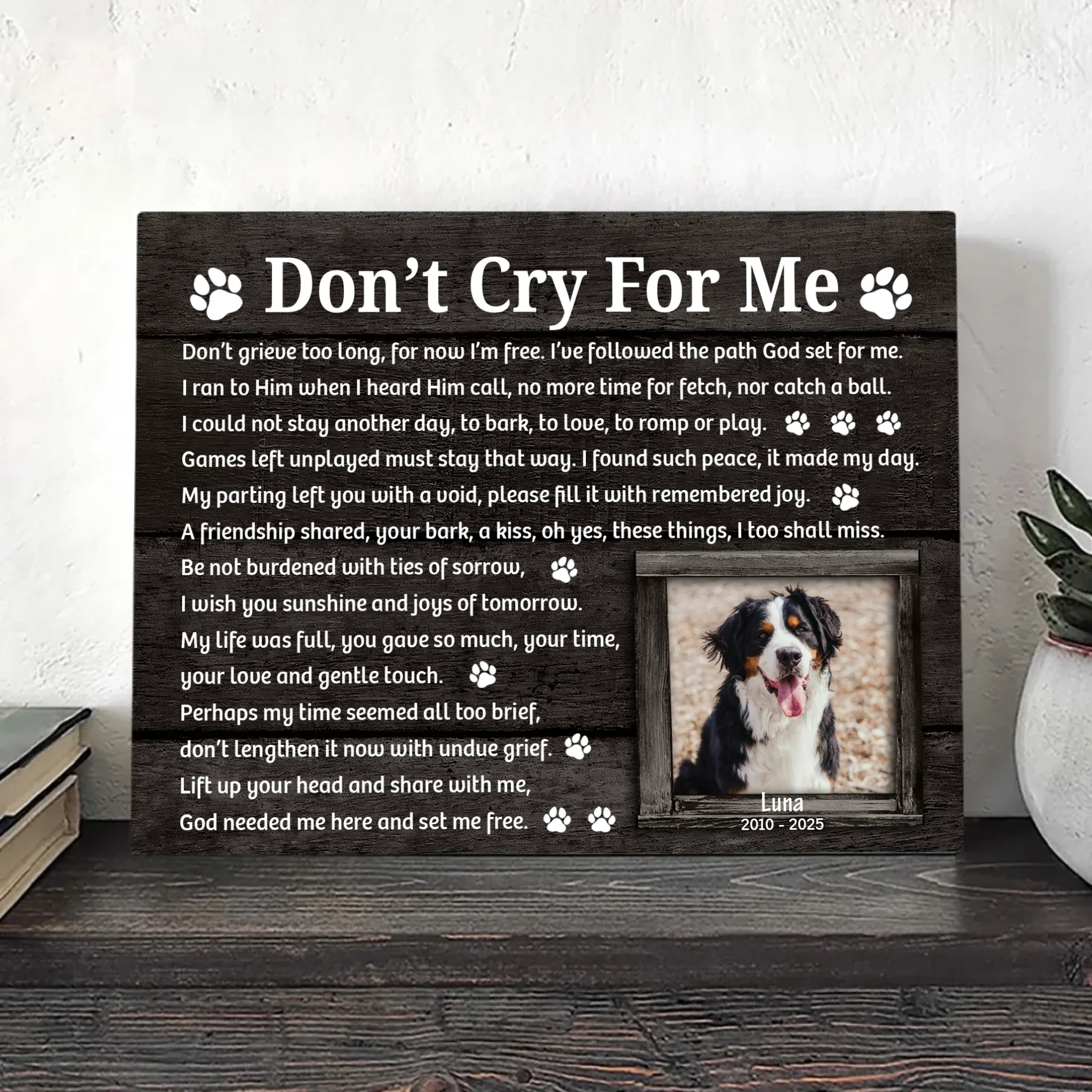 Don’t Cry For Me Dog Poem